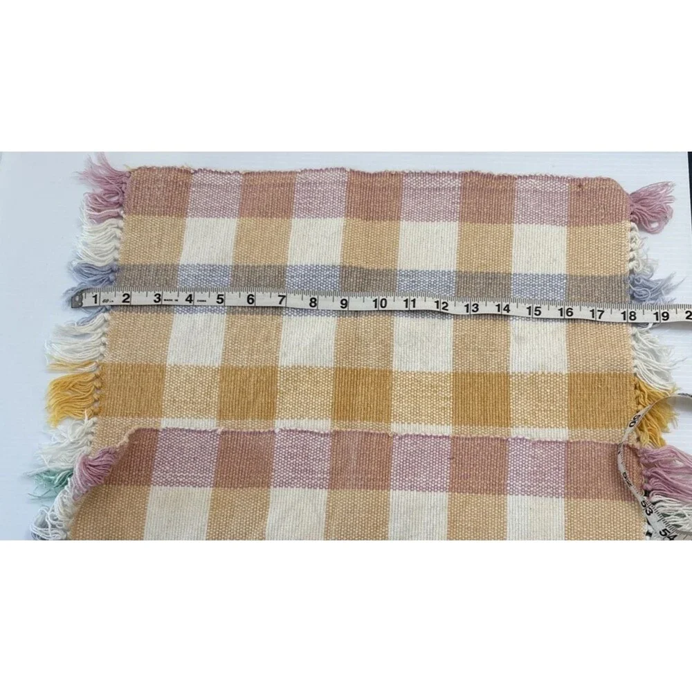 Placemats Set Of Two South-Western Colors Gold,Pink,White And Green
